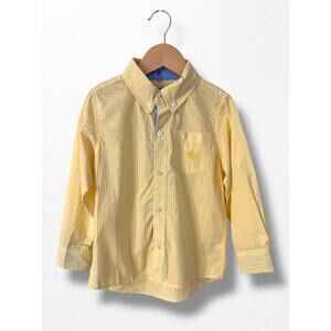 NEW Andy & Evan Yellow Gingham Button-Down Shirt, Size 4T